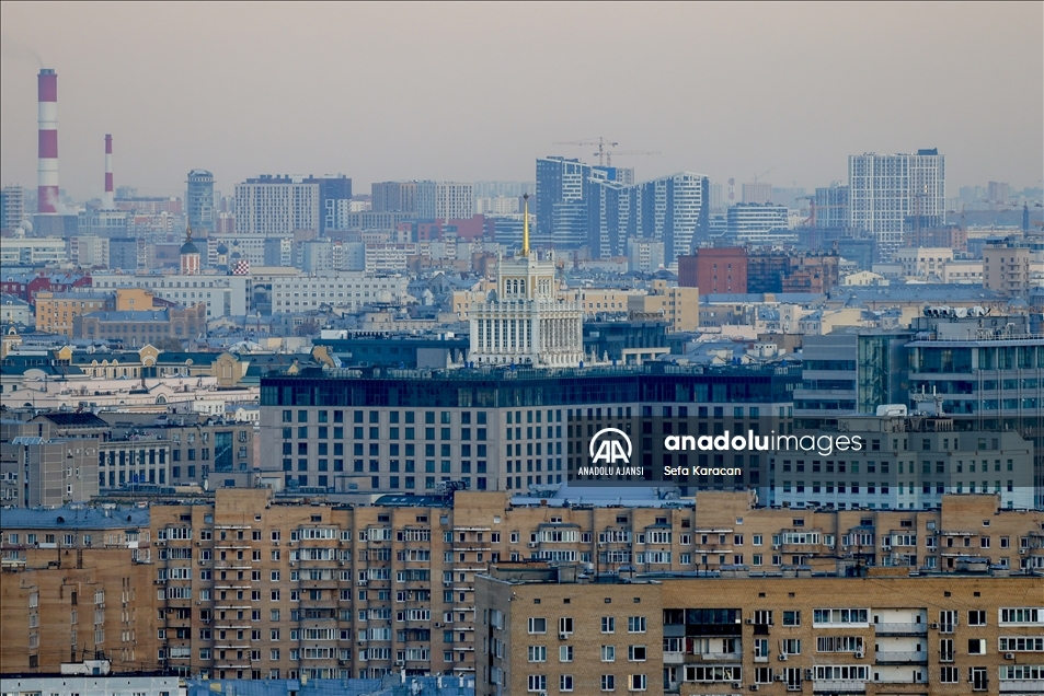 Moskova'nın gökdelenden görünümü