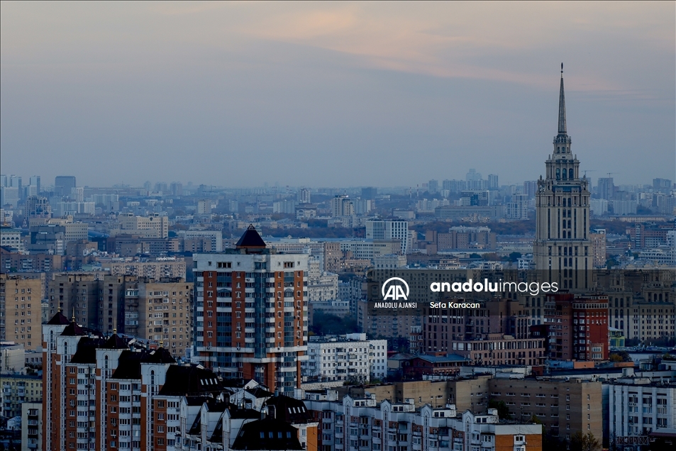 Moskova'nın gökdelenden görünümü