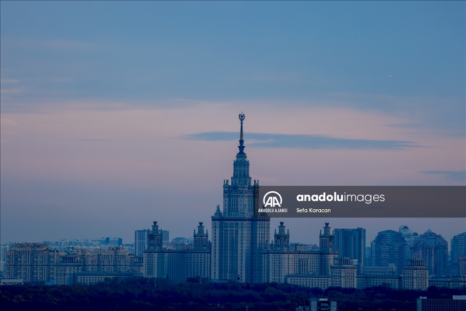 Moskova'nın gökdelenden görünümü