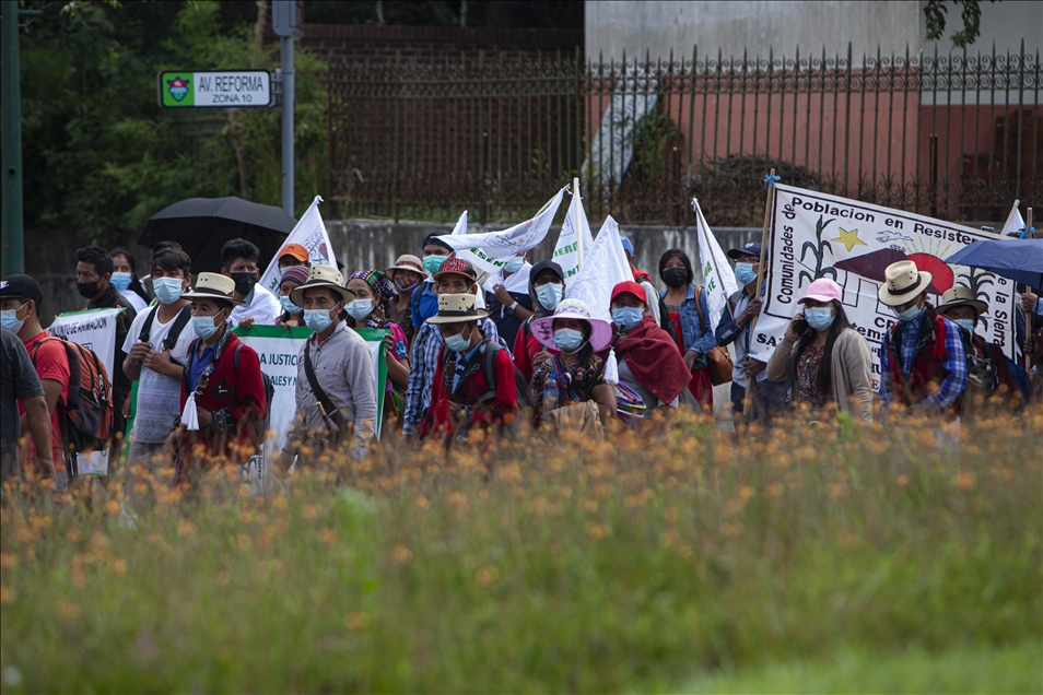 Guatemala'da Kolomb Günü’nde protesto yürüyüşü düzenlendi