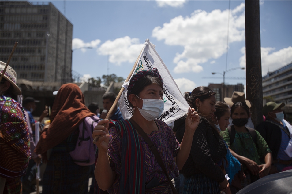 Guatemala'da Kolomb Günü’nde protesto yürüyüşü düzenlendi