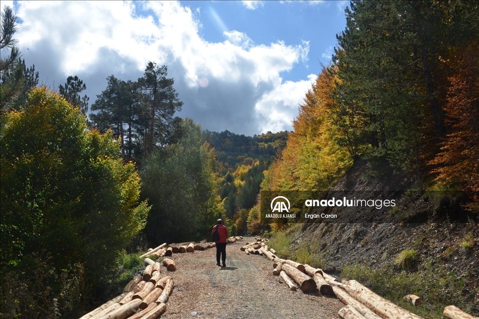 Kayak ve termali buluşturan Murat Dağı'nda sonbahar renkleri