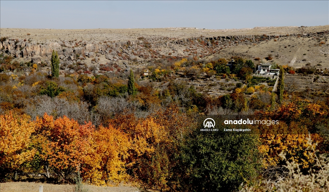 Kayseri'de sonbahar renkleri Gesi Bağları ve Koramaz Vadisi'ne ayrı güzellik kattı