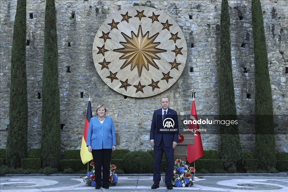نشست خبری مشترک اردوغان و مرکل در استانبول