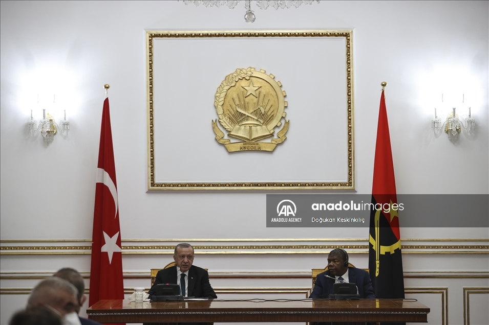 نشست خبری مشترک روسای جمهور ترکیه و آنگولا در لوآندا