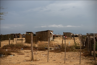 La vida diaria en un campamento de migrantes ubicado en La Guajira, Colombia