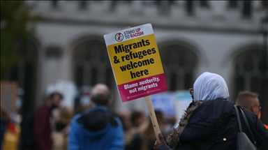 Protest against asylum bill in the UK