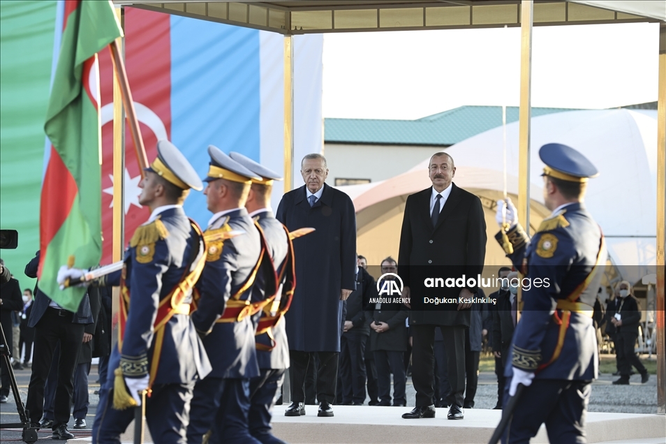 В Зангилане проходит церемония встречи президента Турции
