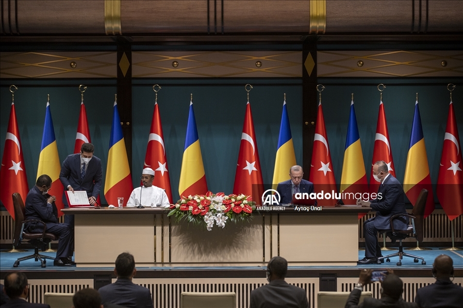 نشست خبری مشترک اردوغان و رئیس جمهور موقت جمهوری چاد در آنکارا
