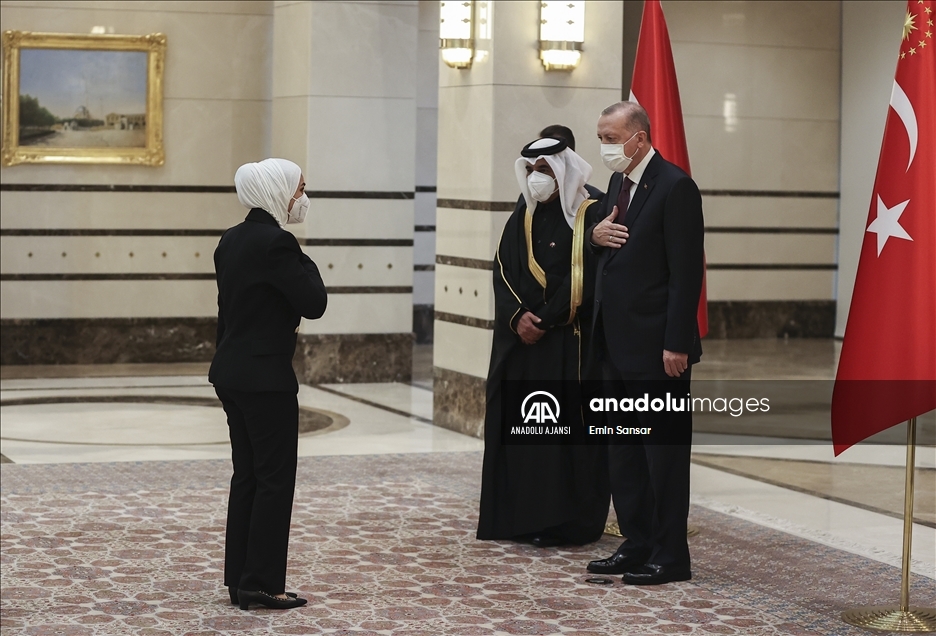 Katar Büyükelçisi Al Thani, Cumhurbaşkanı Erdoğan'a güven mektubu sundu