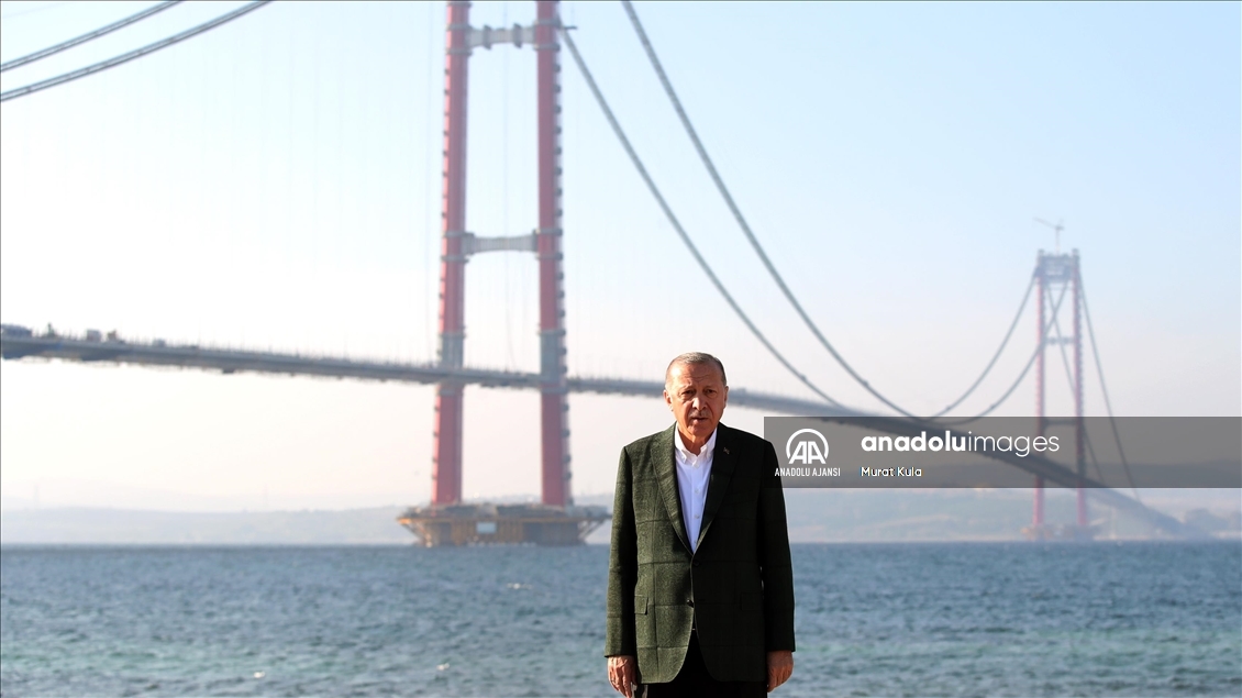 1915 Çanakkale Köprüsü Son Tabliye Montaj Töreni