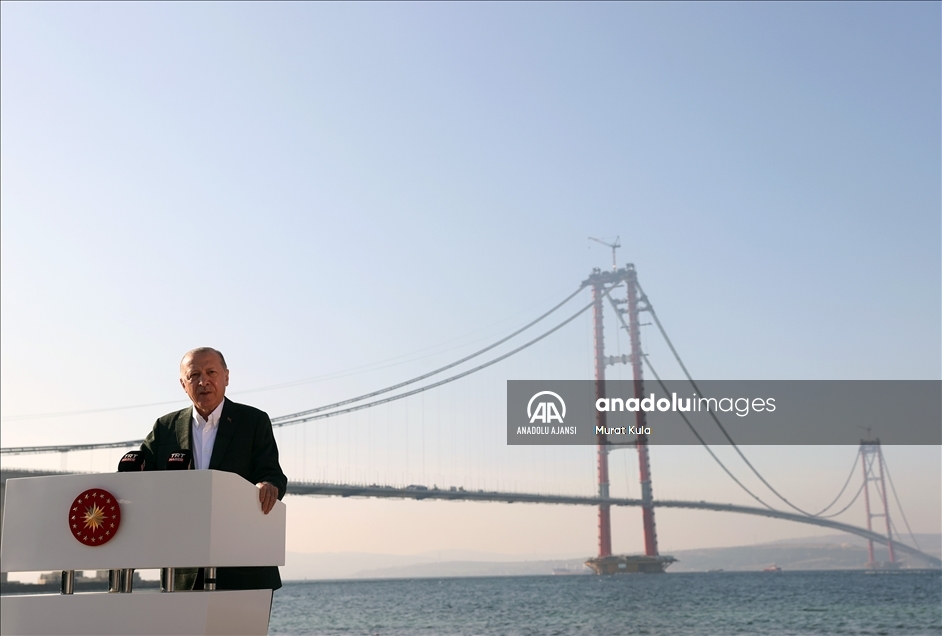 1915 Çanakkale Köprüsü Son Tabliye Montaj Töreni
