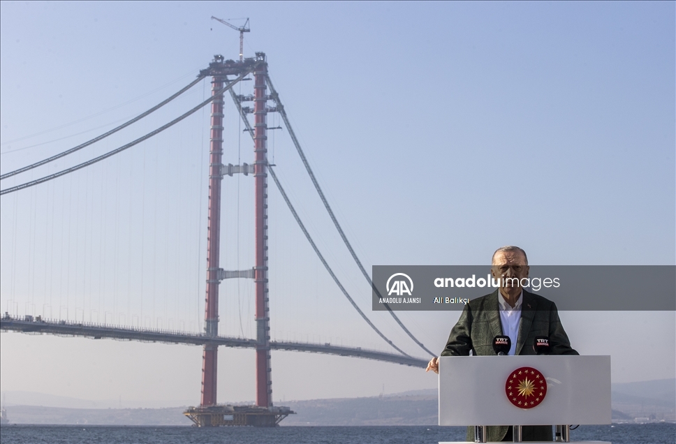 1915 Çanakkale Köprüsü Son Tabliye Montaj Töreni