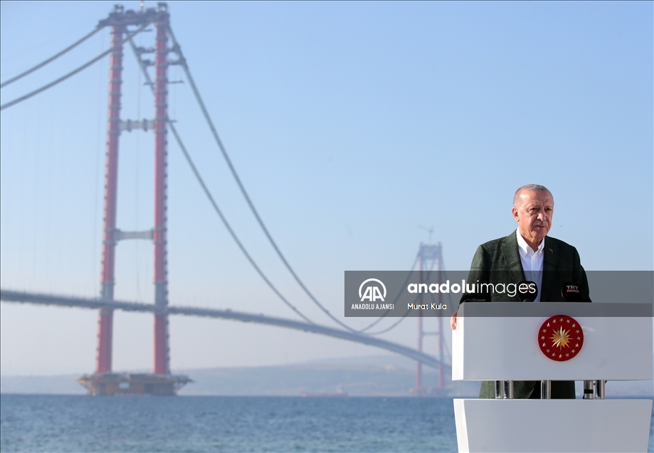1915 Çanakkale Köprüsü Son Tabliye Montaj Töreni