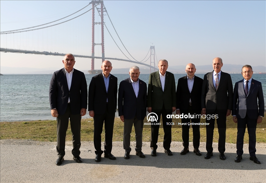 1915 Çanakkale Köprüsü Son Tabliye Montaj Töreni