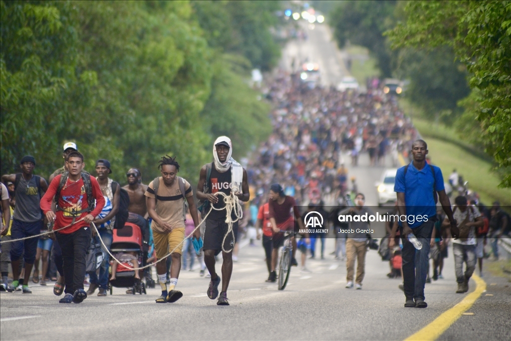 Migrant caravan on way to US