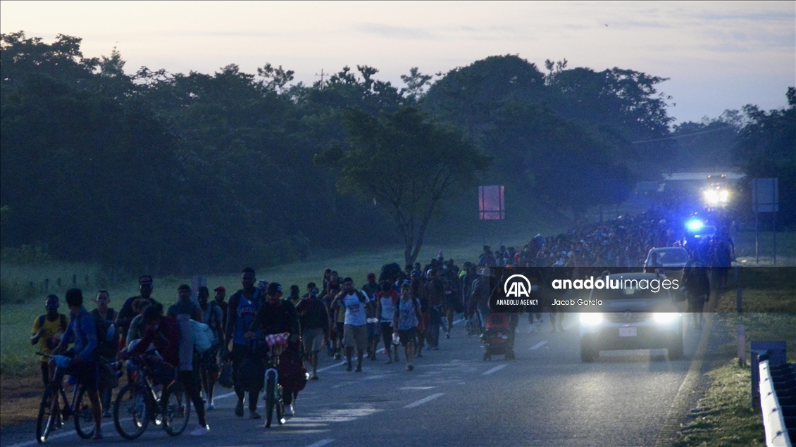 Migrant caravan on way to US