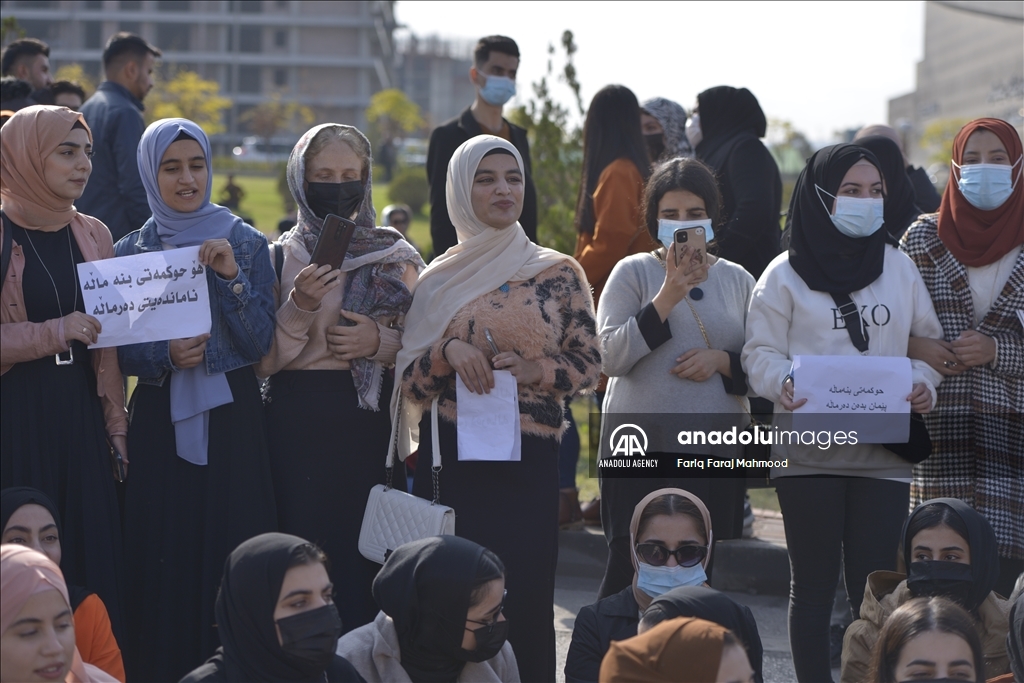 العراق.. تظاهرة لطلبة جامعة السليمانية احتجاجا على تجاهل مطالبهم