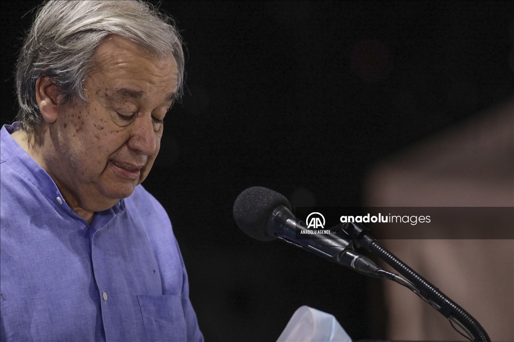 El secretario general de la ONU, Antonio Guterres, participa en un homenaje a los esfuerzos del acuerdo de paz de Colombia