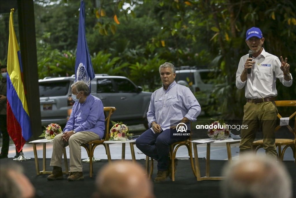 El secretario general de la ONU, Antonio Guterres, participa en un homenaje a los esfuerzos del acuerdo de paz de Colombia 3