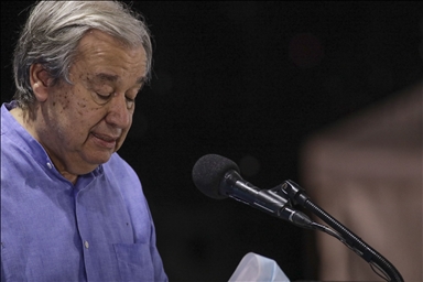 El secretario general de la ONU, Antonio Guterres, participa en un homenaje a los esfuerzos del acuerdo de paz de Colombia