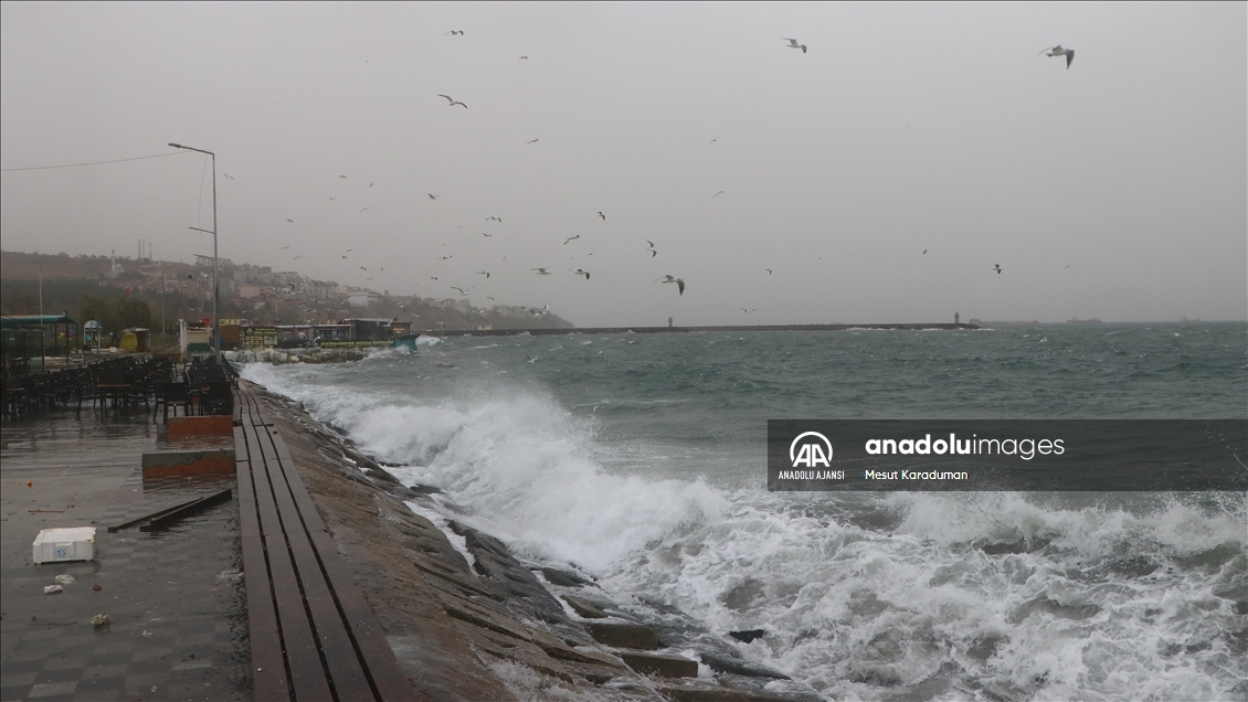 Marmara Denizi'nde ulaşıma lodos engeli