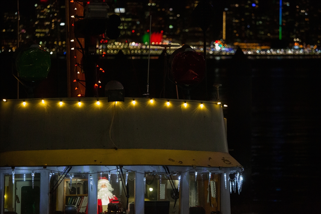 Christmas boat in Vancouver