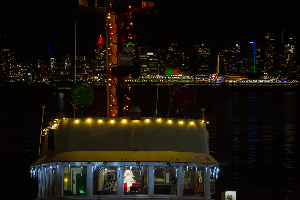 Christmas boat in Vancouver