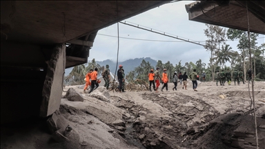 Houses damaged after Mount Semeru eruption in Indonesia