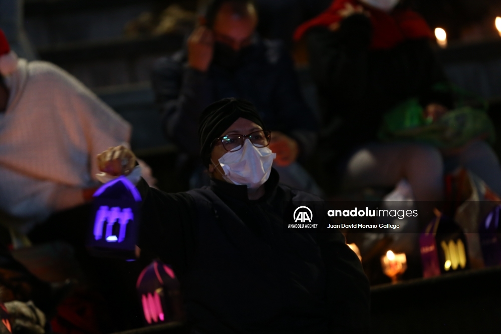 Celebración del 'Día de las velitas' en Bogotá, Colombia