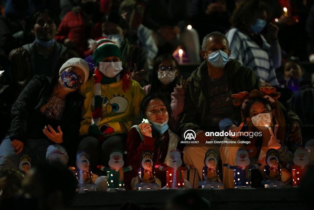 Celebración del 'Día de las velitas' en Bogotá, Colombia