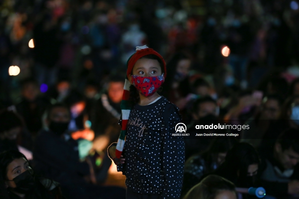 Celebración del 'Día de las velitas' en Bogotá, Colombia