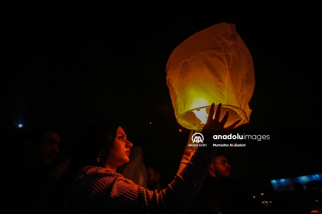 Sky Lantern Festival in Iraq