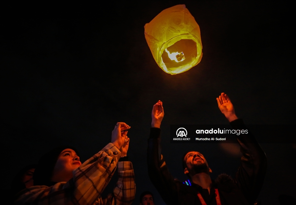 Sky Lantern Festival in Iraq