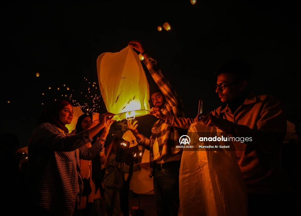 Sky Lantern Festival in Iraq