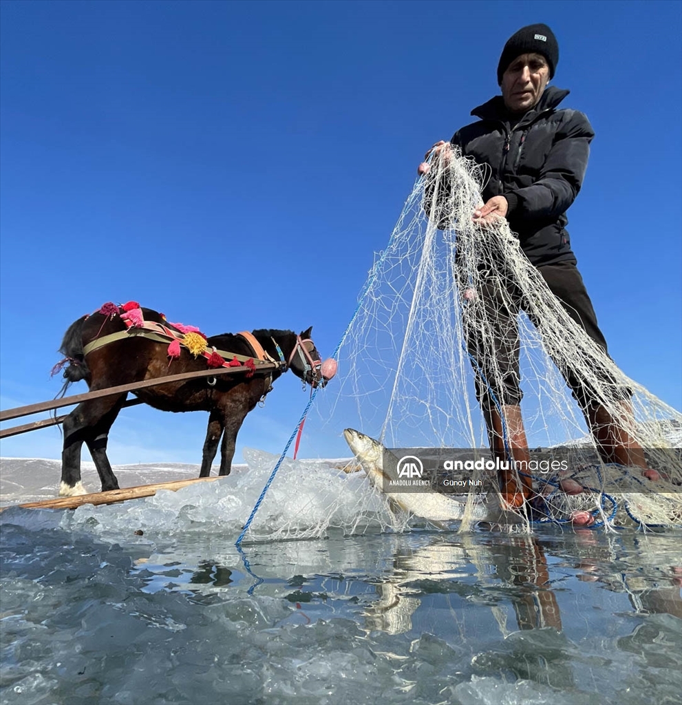 Турција: Езерото Чилдир, чудото на природата, своите посетители во последниот ден од годината ги угости на мраз