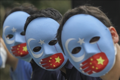 Aksi protes terhadap kebijakan China terhadap Muslim Uyghur di Jakarta