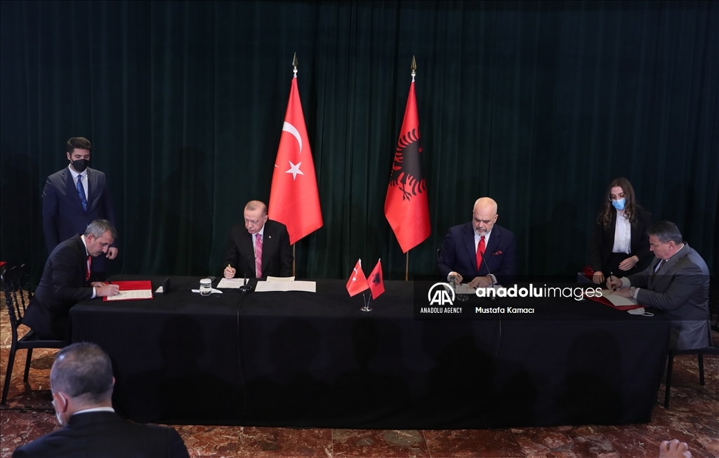 انعقاد 7 سند همکاری بین ترکیه و آلبانی 