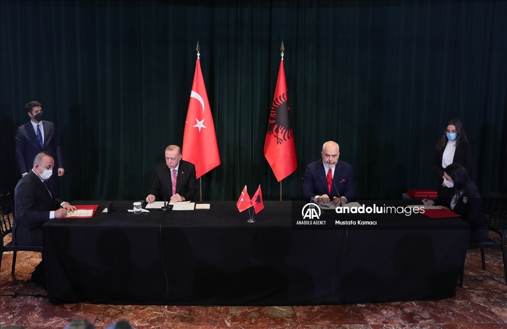 انعقاد 7 سند همکاری بین ترکیه و آلبانی 