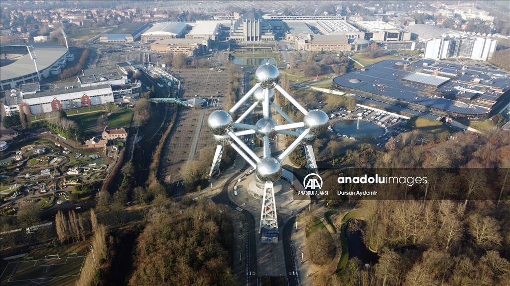 Brüksel drone ile havadan görüntülendi