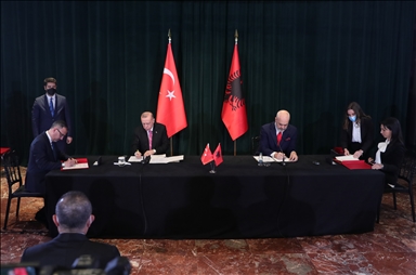 انعقاد 7 سند همکاری بین ترکیه و آلبانی