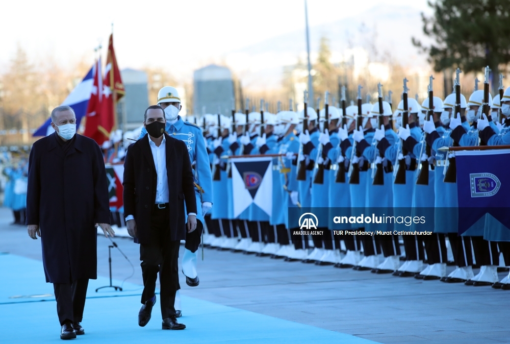 El presidente de Turquía recibe a su homólogo de El Salvador en Ankara