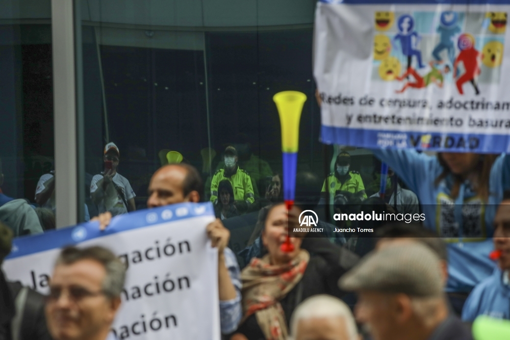 Protestas antivacunas en Bogotá