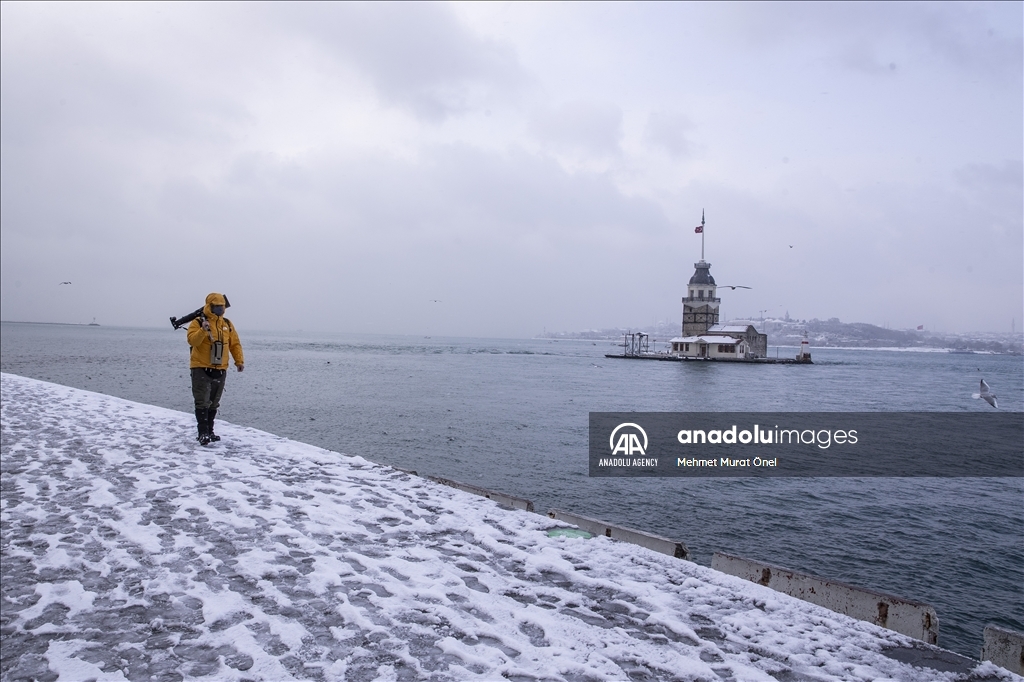 اشتداد وتبرة هطول الثلوج في إسطنبول