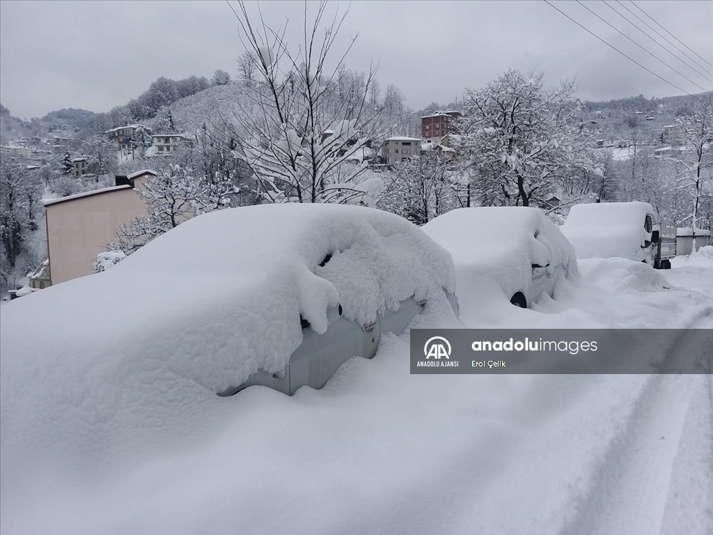 Ordu'da soğuk hava ve kar etkisini sürdürüyor
