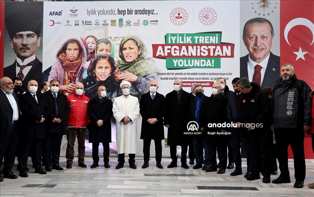حرکت «قطار دوستی» با 750 تن کمک‌های بشردوستانه از آنکارا به مقصد افغانستان