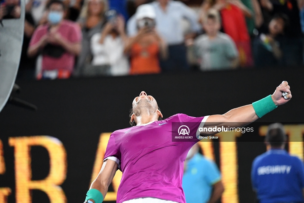 Rafael Nadal celebra su paso a la final del Abierto de Australia