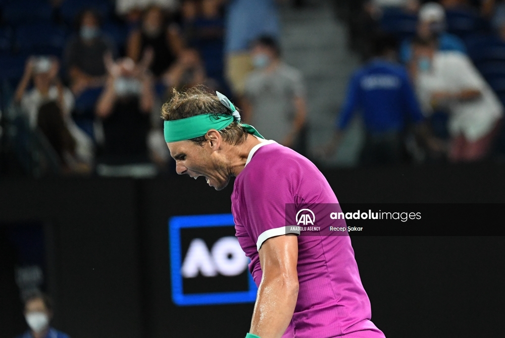 Rafael Nadal celebra su paso a la final del Abierto de Australia