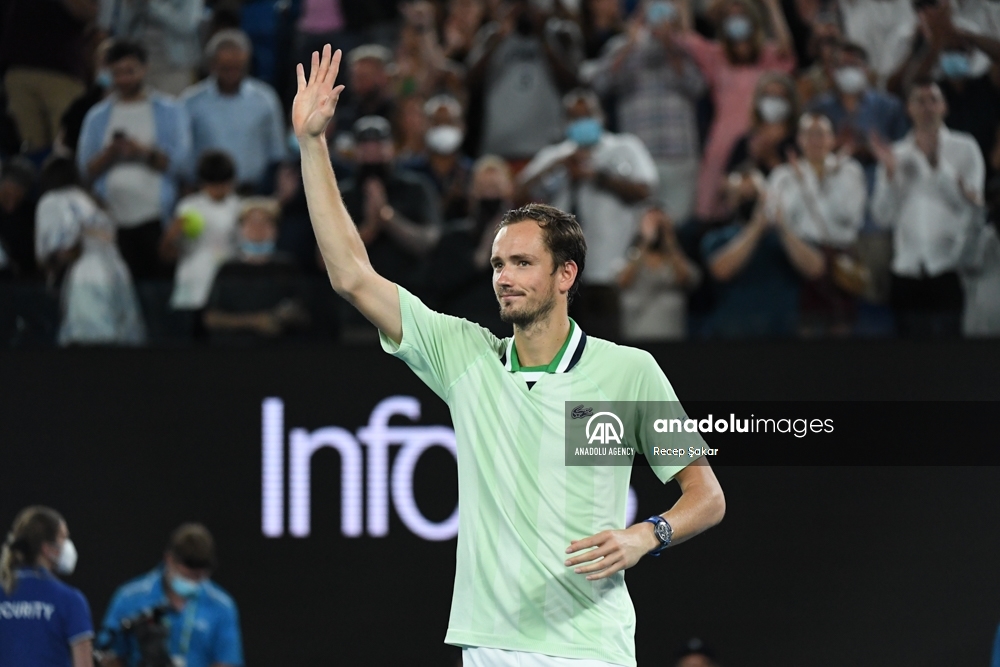 Daniil Medvedev celebra su clasificación a la final del Abierto de Australia