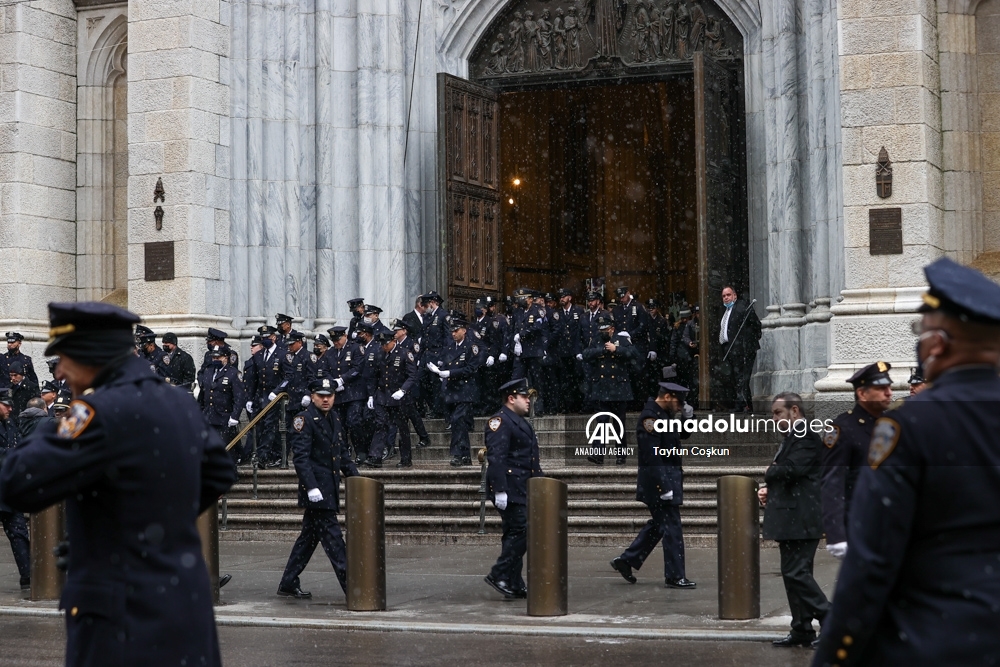 Funeral del asesinado policía Jason Rivera en la catedral San Patricio de Nueva York